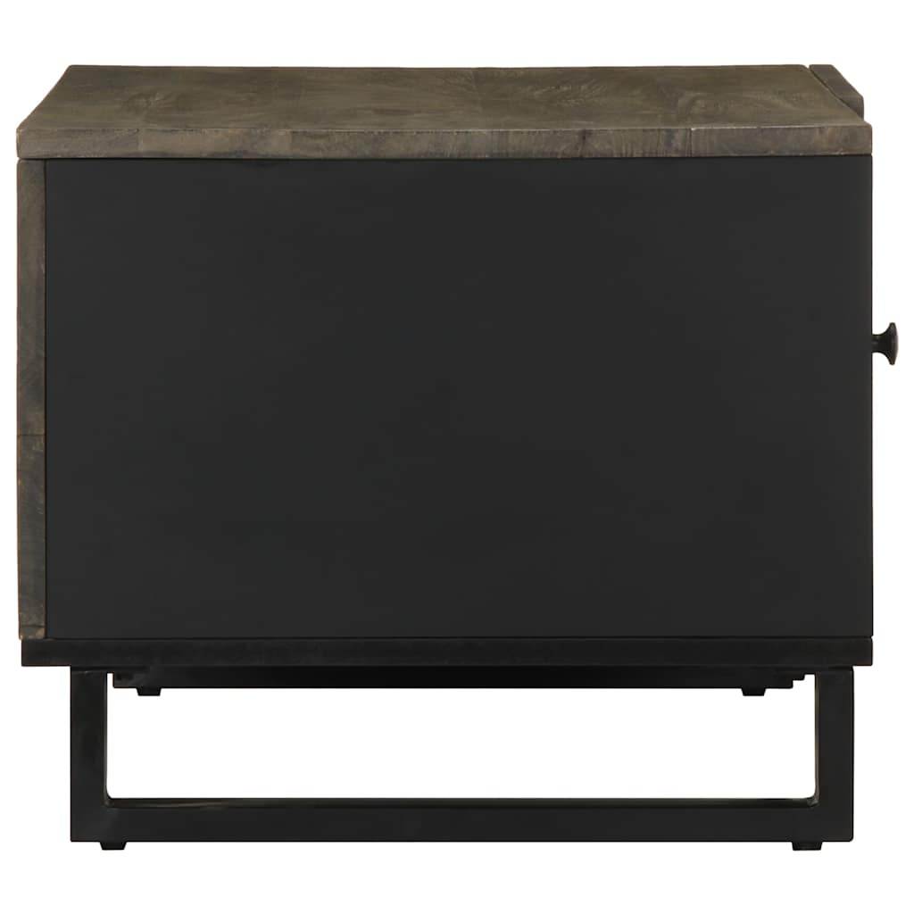 Salontafel 80X50X40 Cm Massief Mangohout Zwart