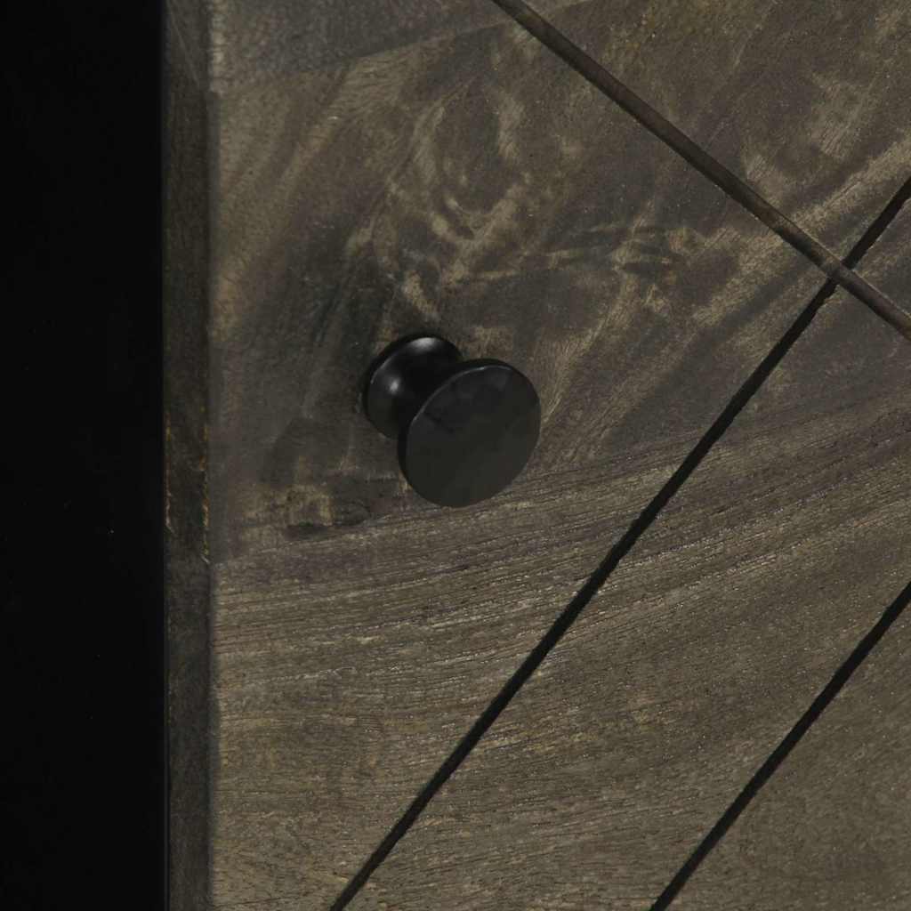 Salontafel 80X50X40 Cm Massief Mangohout Zwart