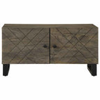 Salontafel 80X50X40 Cm Massief Mangohout Zwart
