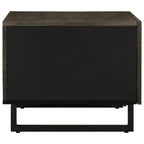 Salontafel 80X50X40 Cm Massief Mangohout Zwart