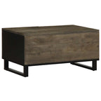 Salontafel 80X50X40 Cm Massief Mangohout Zwart