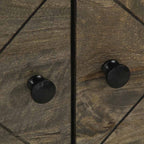 Salontafel 80X50X40 Cm Massief Mangohout Zwart
