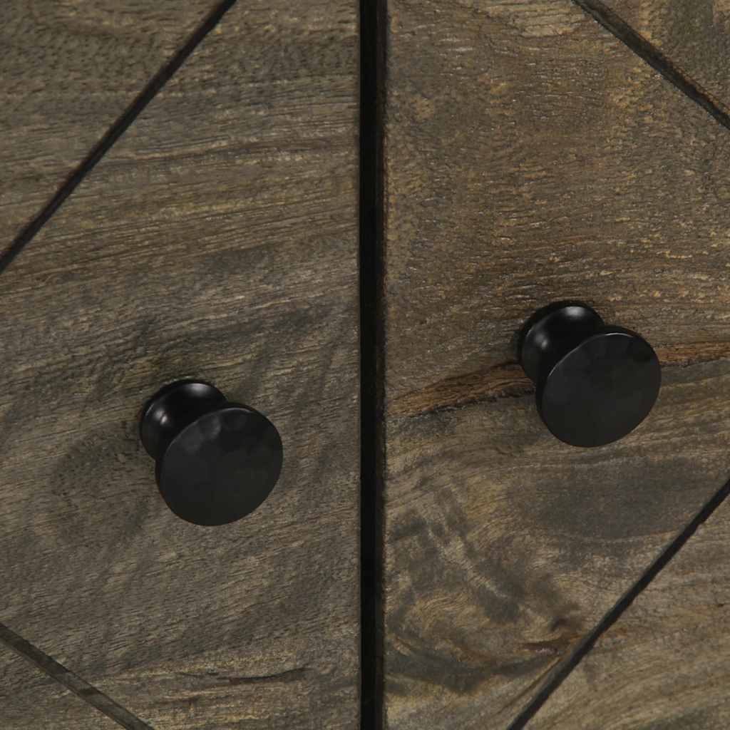 Salontafel 80X50X40 Cm Massief Mangohout Zwart