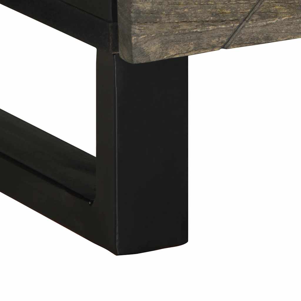 Salontafel 80X50X40 Cm Massief Mangohout Zwart