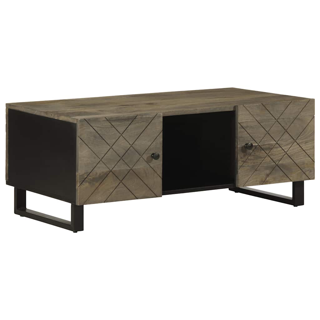 Salontafel 100X54X40 Cm Massief Mangohout Zwart