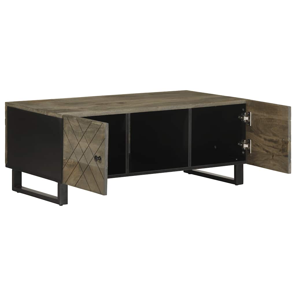 Salontafel 100X54X40 Cm Massief Mangohout Zwart
