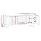 Salontafel 100X54X40 Cm Massief Mangohout Zwart
