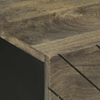 Salontafel 100X54X40 Cm Massief Mangohout Zwart