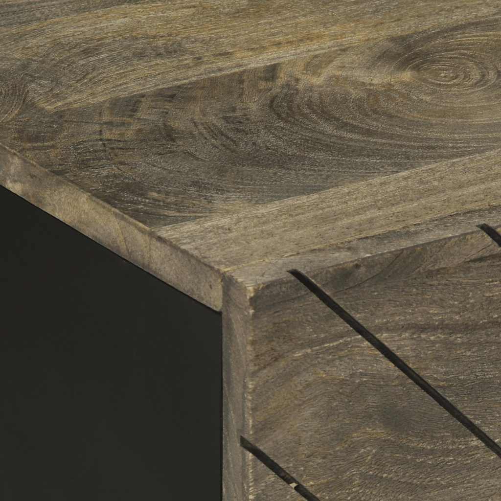 Salontafel 100X54X40 Cm Massief Mangohout Zwart