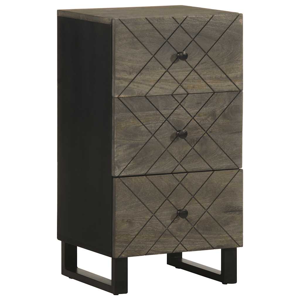 Dressoir 40X33X75 Cm Massief Mangohout Zwart