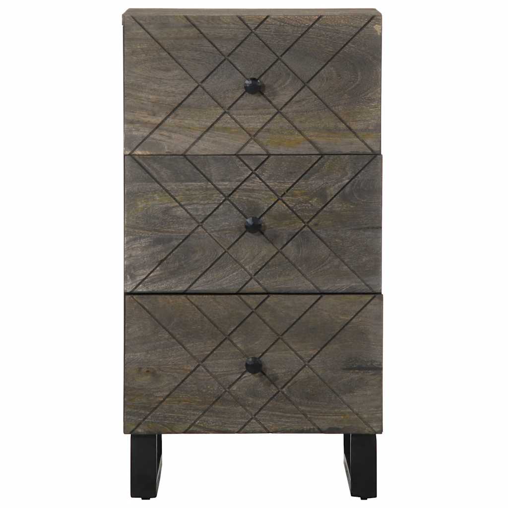 Dressoir 40X33X75 Cm Massief Mangohout Zwart
