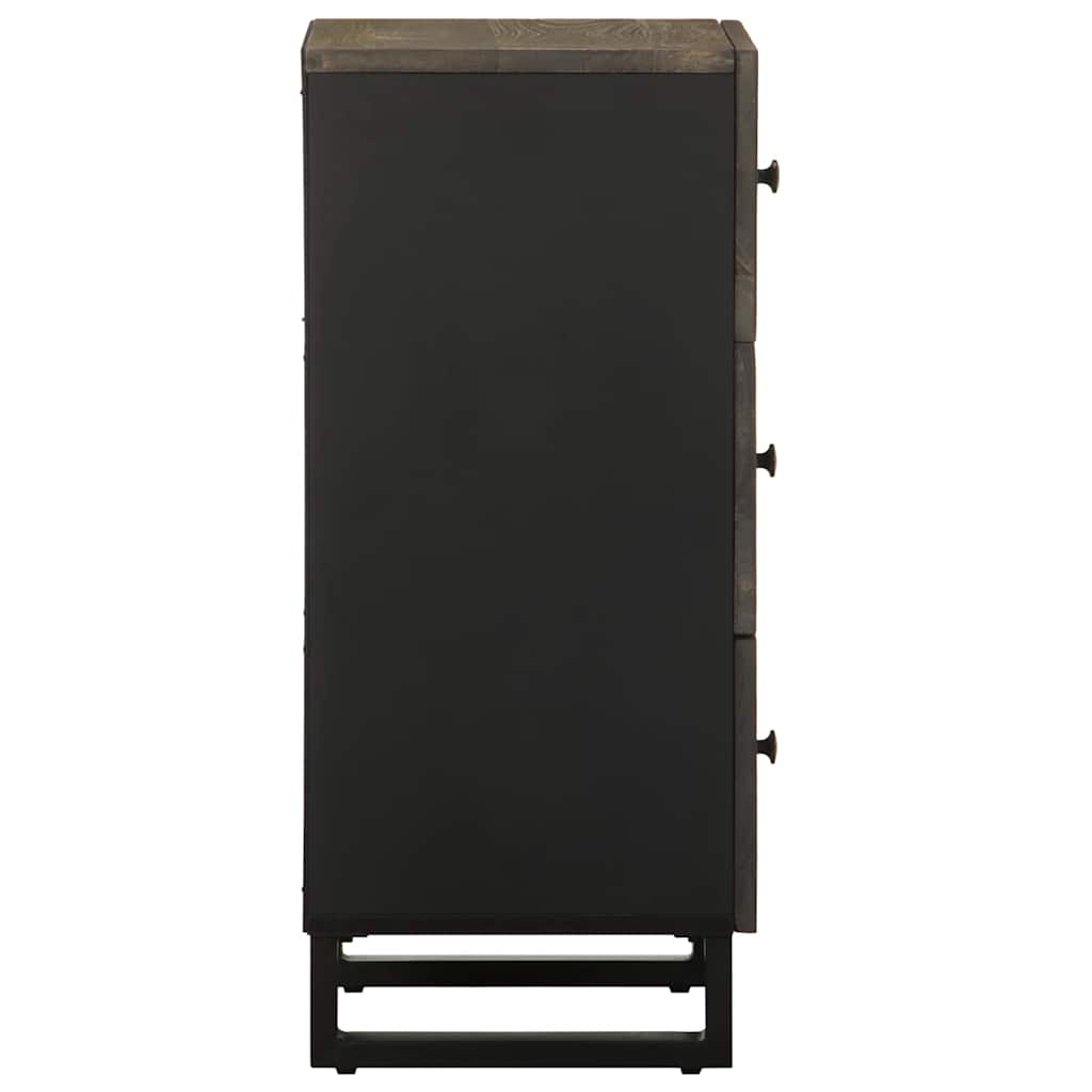 Dressoir 40X33X75 Cm Massief Mangohout Zwart