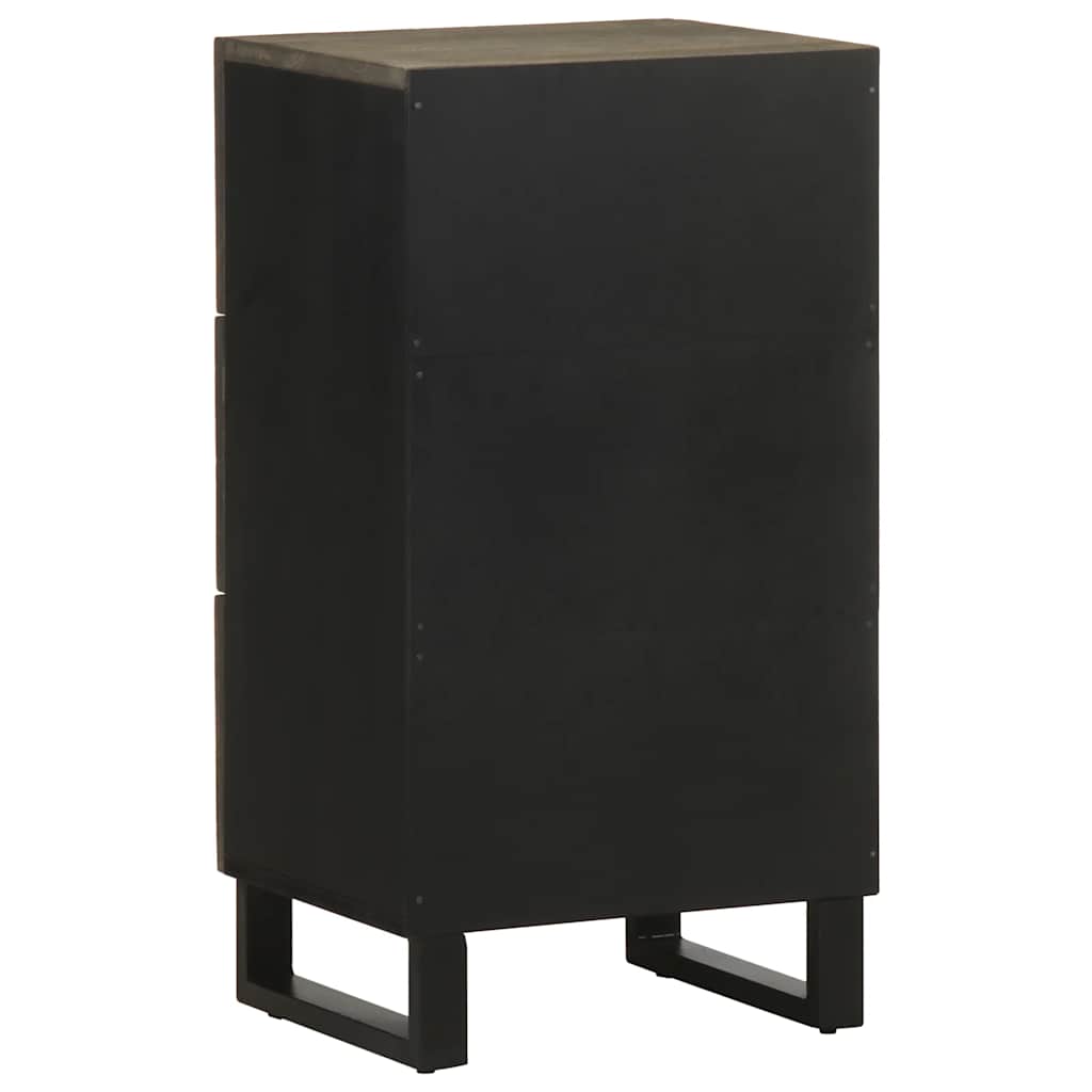 Dressoir 40X33X75 Cm Massief Mangohout Zwart