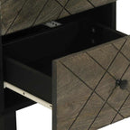 Dressoir 40X33X75 Cm Massief Mangohout Zwart