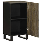 Dressoir 40X33X75 Cm Massief Mangohout Zwart