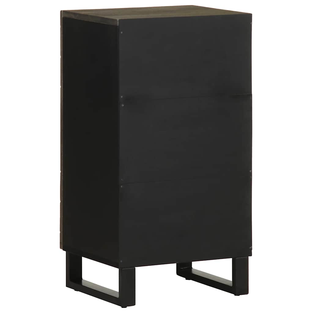 Dressoir 40X33X75 Cm Massief Mangohout Zwart
