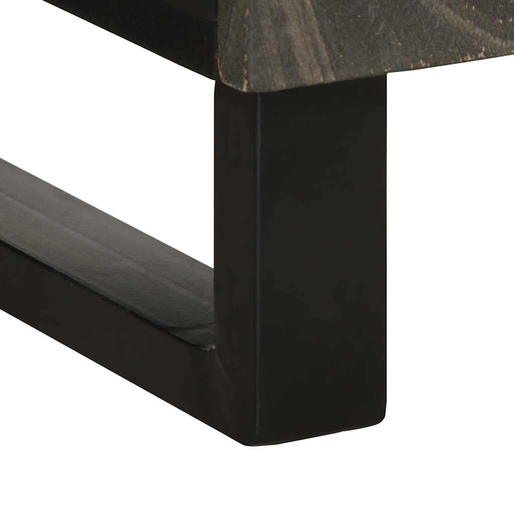 Dressoir 40X33X75 Cm Massief Mangohout Zwart