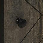 Dressoir 40X33X75 Cm Massief Mangohout Zwart