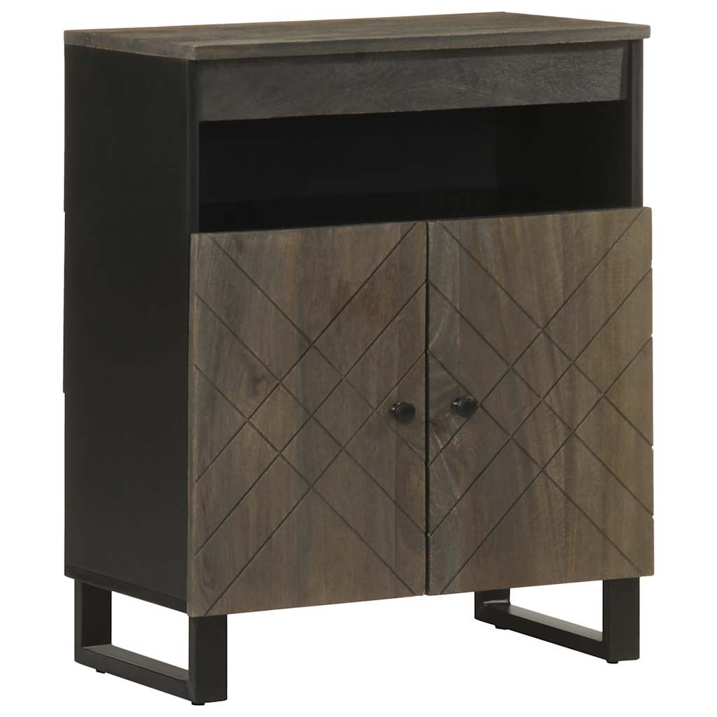 Dressoir 60X33X75 Cm Massief Mangohout Zwart
