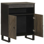 Dressoir 60X33X75 Cm Massief Mangohout Zwart