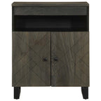 Dressoir 60X33X75 Cm Massief Mangohout Zwart