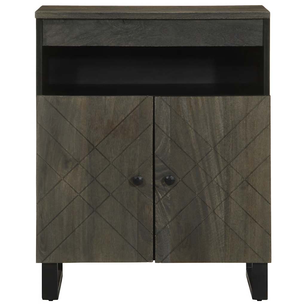 Dressoir 60X33X75 Cm Massief Mangohout Zwart