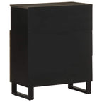 Dressoir 60X33X75 Cm Massief Mangohout Zwart