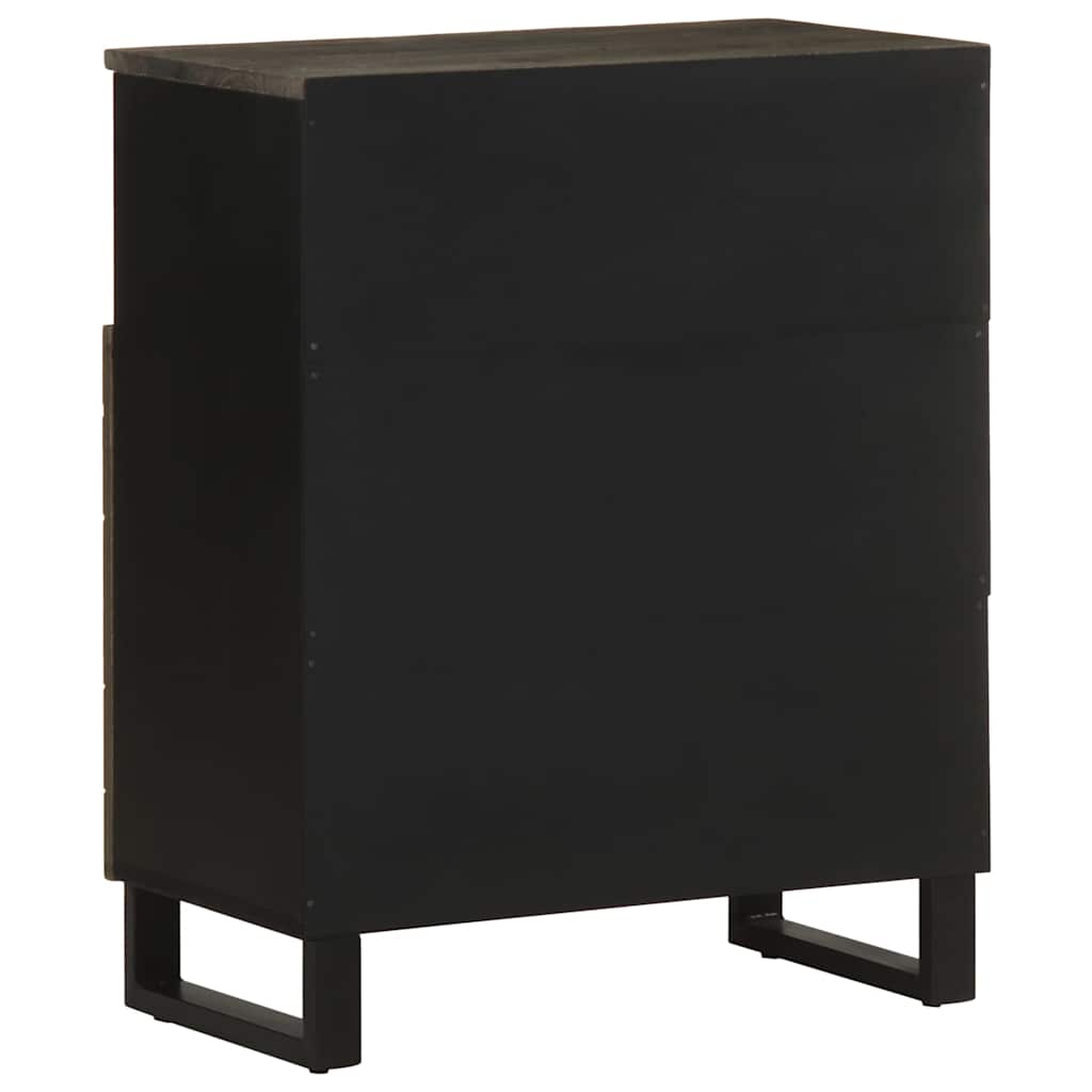 Dressoir 60X33X75 Cm Massief Mangohout Zwart