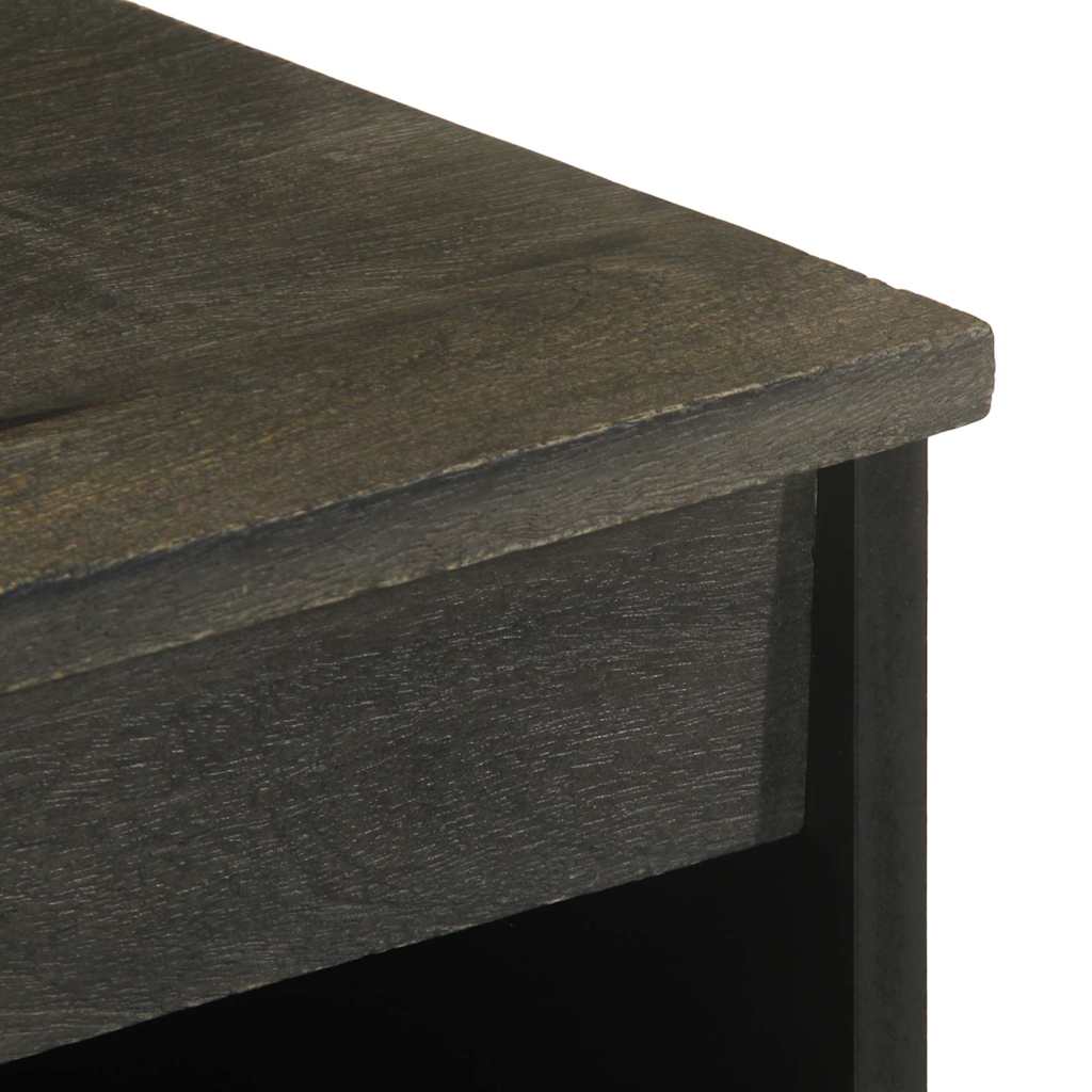 Dressoir 60X33X75 Cm Massief Mangohout Zwart