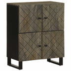 Dressoir 60X33X75 Cm Massief Mangohout Zwart
