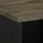 Dressoir 80X33X75 Cm Massief Mangohout Zwart