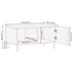 Salontafel 80X50X40 Cm Massief