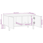 Salontafel 80X50X40 Cm Massief
