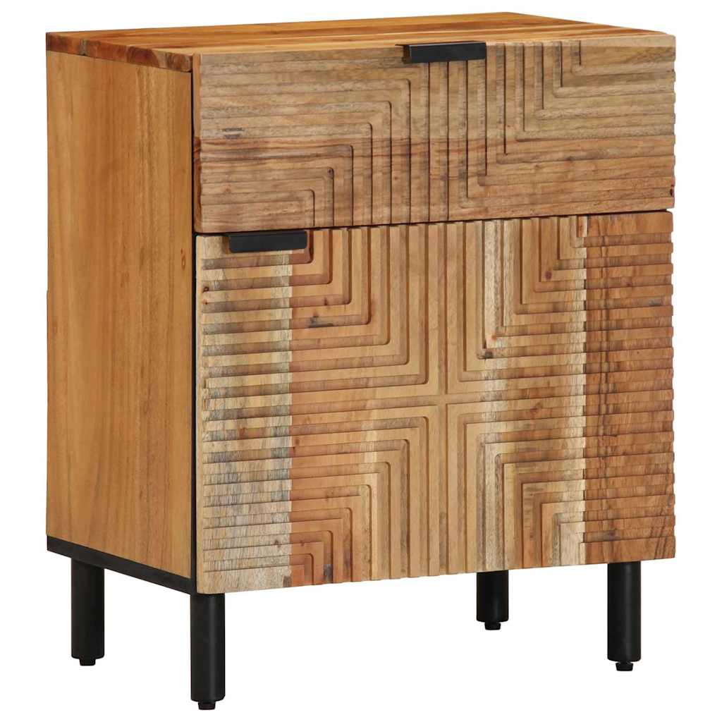 Nachtkastje Met Lade Bruin 50 X 33 X 60 Cm Massief Acaciahout