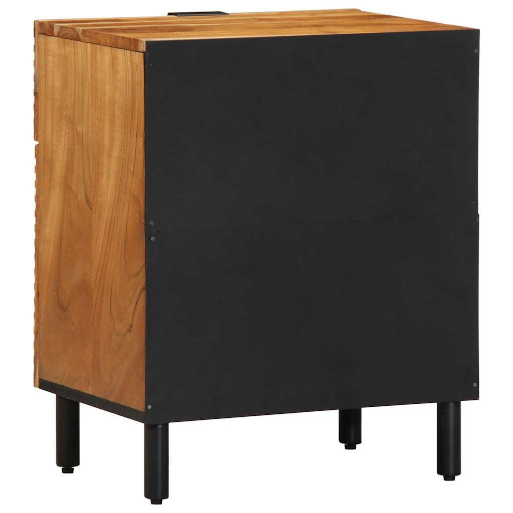 Nachtkastje Met Lade Bruin 50 X 33 X 60 Cm Massief Acaciahout