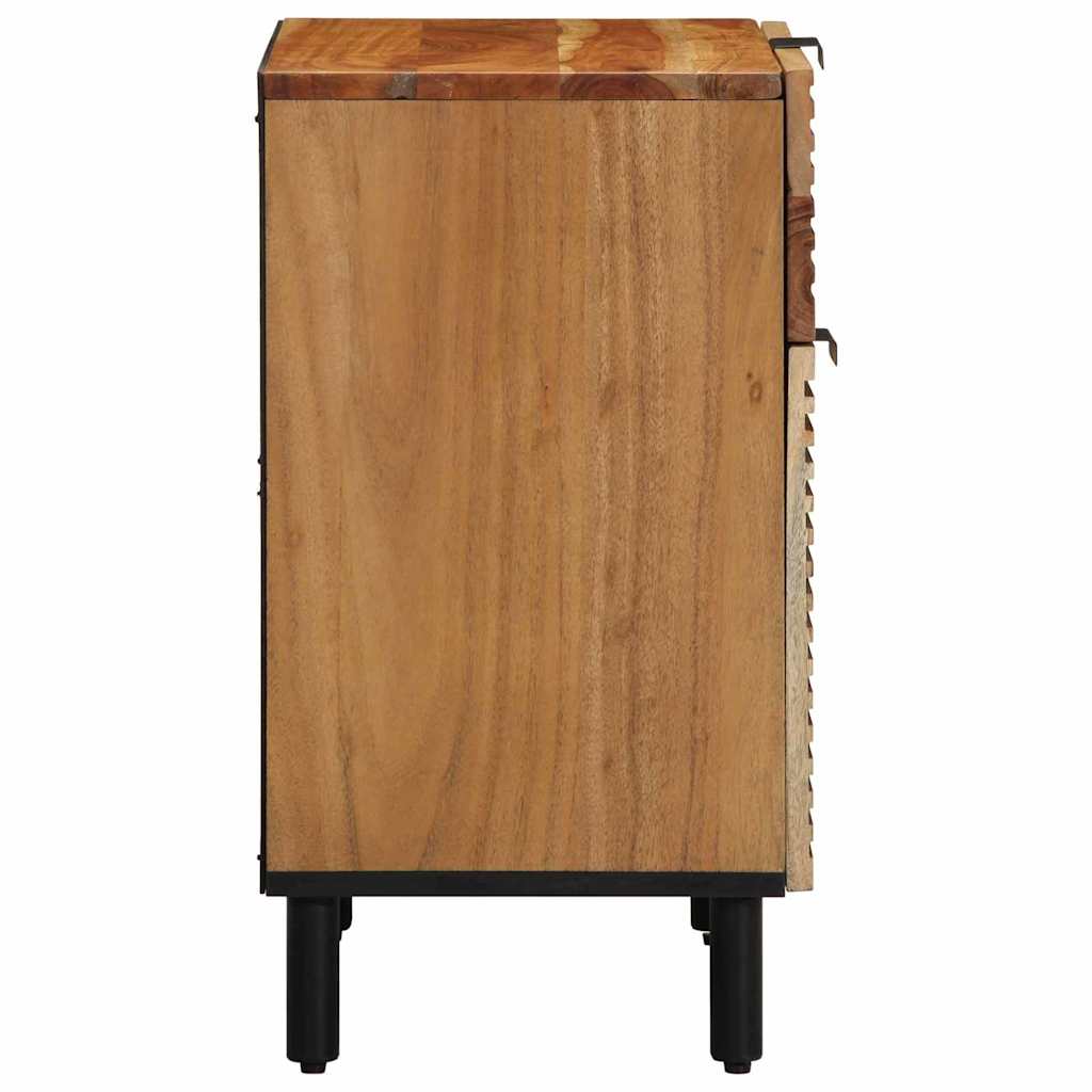 Nachtkastje Met Lade Bruin 50 X 33 X 60 Cm Massief Acaciahout