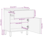 Nachtkastje Met Lade Bruin 50 X 33 X 60 Cm Massief Acaciahout