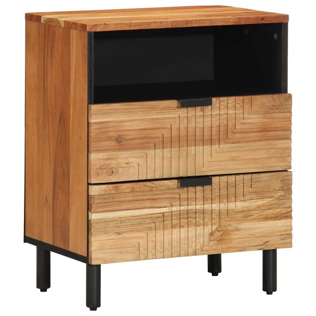 Nachtkastje Met Lade Bruin 50 X 33 X 62 Cm Massief Acaciahout