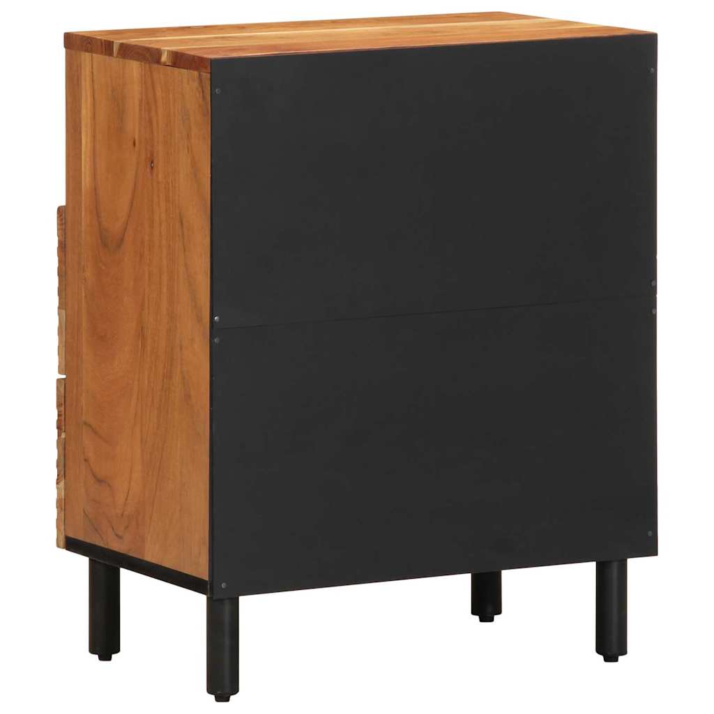 Nachtkastje Met Lade Bruin 50 X 33 X 62 Cm Massief Acaciahout