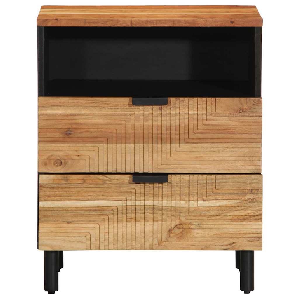 Nachtkastje Met Lade Bruin 50 X 33 X 62 Cm Massief Acaciahout