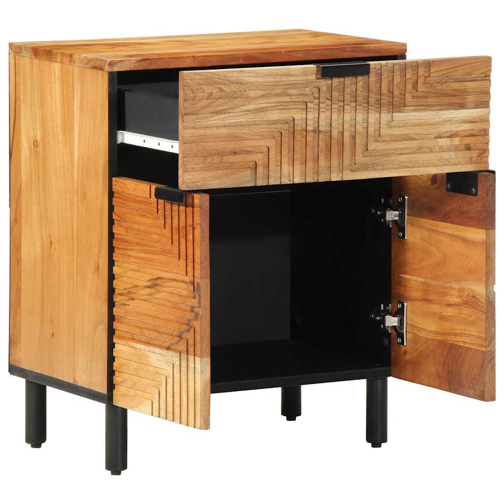 Nachtkastje Met Lade Bruin 50 X 33 X 60 Cm Massief Acaciahout