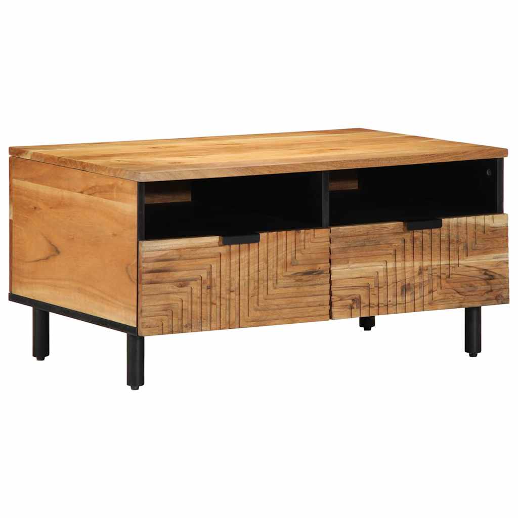 Salontafel With Drawer Bruin 80 X 54 X 40 Cm Massief Acaciahout