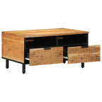 Salontafel With Drawer Bruin 80 X 54 X 40 Cm Massief Acaciahout