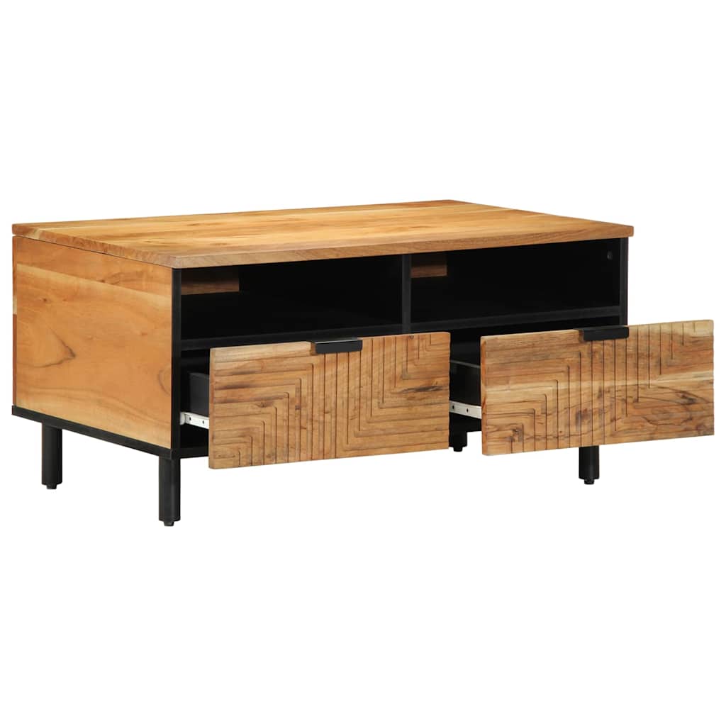 Salontafel With Drawer Bruin 80 X 54 X 40 Cm Massief Acaciahout