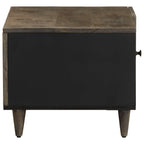 Salontafel 80X50X40 Cm Massief Mangohout Lichtgrijs