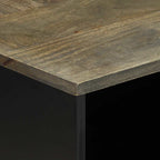 Salontafel 80X50X40 Cm Massief Mangohout Lichtgrijs
