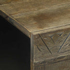 Salontafel 80X50X40 Cm Massief Mangohout Lichtgrijs