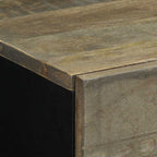 Nachtkastje 50X33X60 Cm Massief Mangohout Lichtgrijs