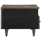 Salontafel 80X54X40 Cm Massief Mangohout Lichtgrijs