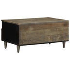 Salontafel 80X54X40 Cm Massief Mangohout Lichtgrijs